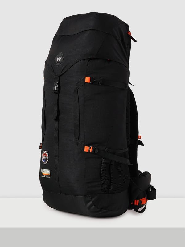 WILDCRAFT Expedition RSK 45 Polyester Rucksack – 45L Unisex Backpack for Travel, Trekking, Work & Everyday Use (Black) - Image 3